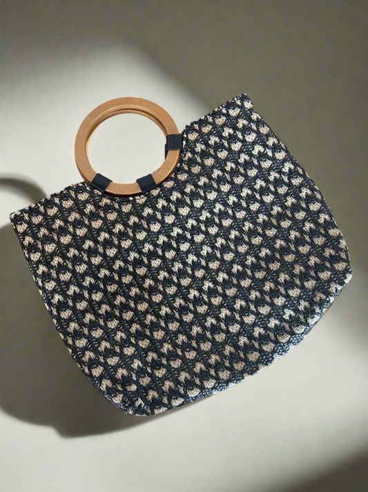 Woven and Wood Bag