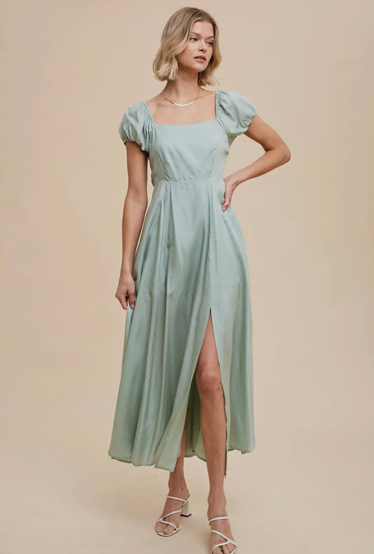 In Loom - Linen Blend Maxi with Corset Back