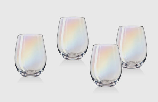 Godinger - Monterey Iridescent Stemless Wine Glasses