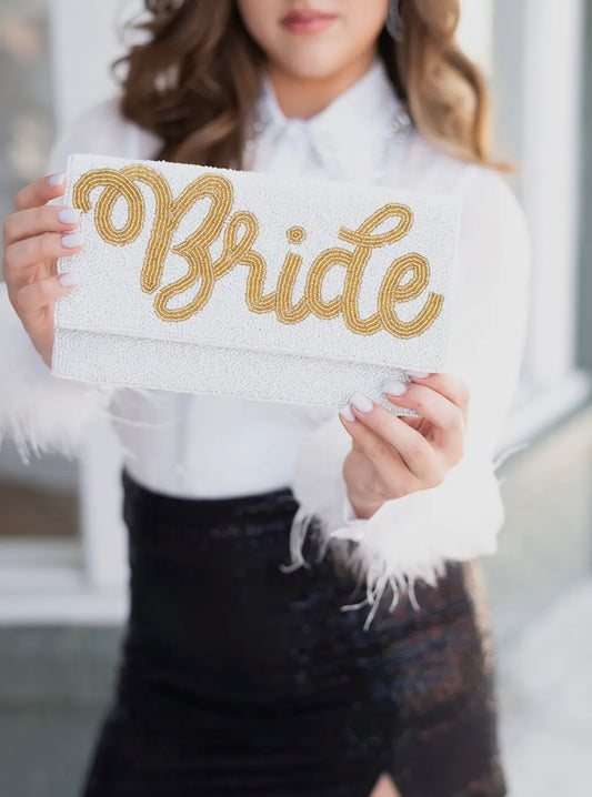 Viv & Lou - Beaded “Bride” Clutch