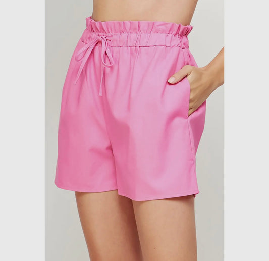 Strut & Bolt - Paper Bag Waist Linen Short