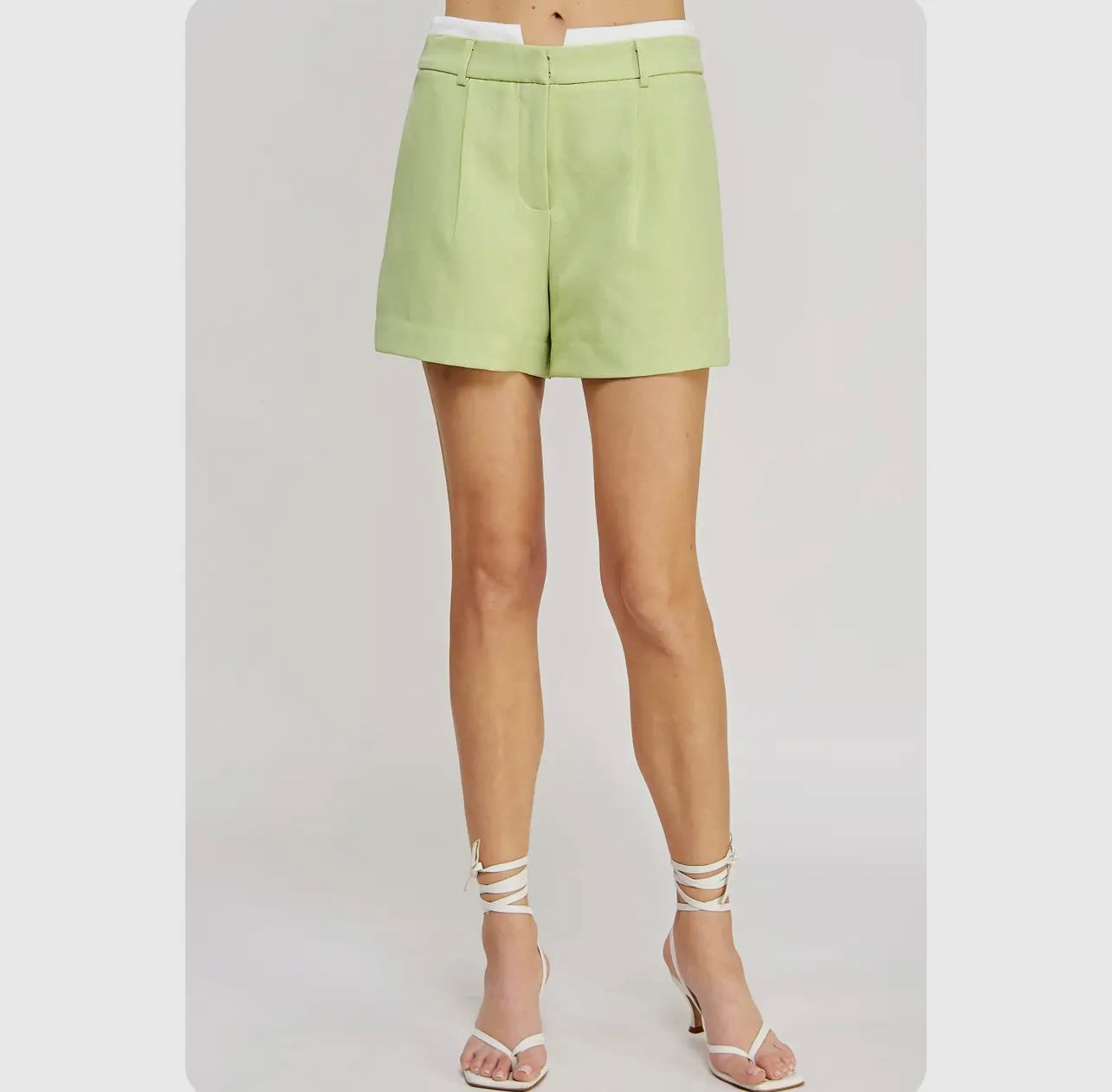 Strut & Bolt - Contrast Fabric Waistband Tailored Short