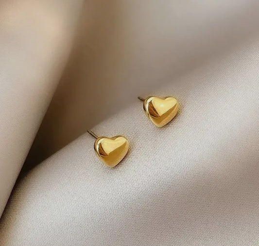 Sweet Cherry Sky - Titanium Heart Shaped Stud